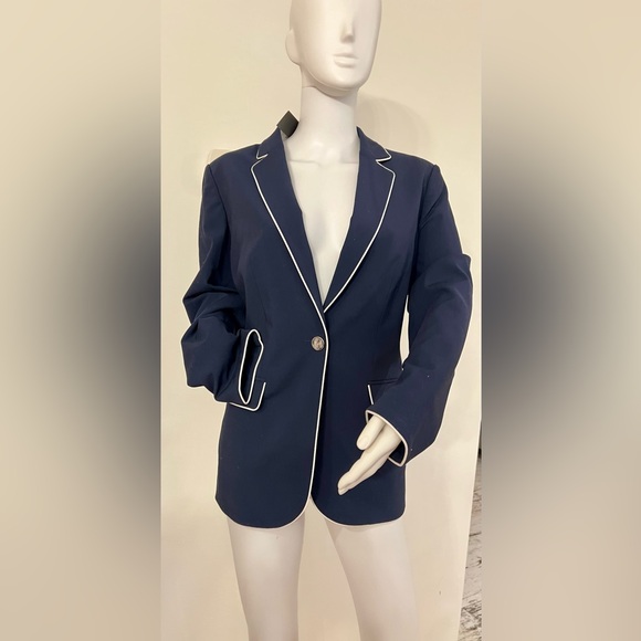 New With Tags Premise Blazer White Trim Piping - Long sleeves - Picture 2 of 9